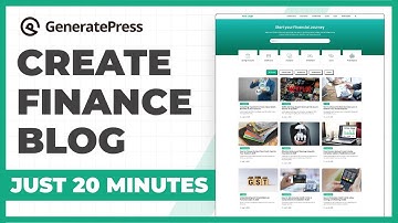 Create a Finance Blog Website in WordPress Using GeneratePress