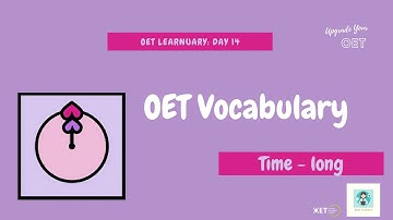 OET Learnuary Challenge Day 14: Synonyms and situations for explaining something will take time