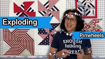 Exploding 🧨 Double Pinwheel Quilt Block ~Tube technique