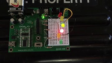 Basic Stamp Four Way Intersection Signal Demo