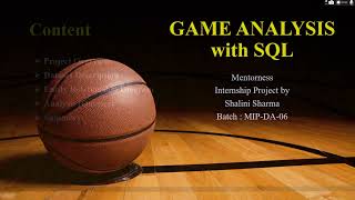 Game Analysis with SQL (Mentorness Internship Task -2 )