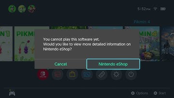 You cannot play this software yet. (Nintendo Switch)