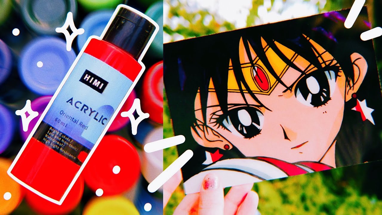 ✨playing with HIMI ACRYLICS 🌈 ANIME GLASS ART ✨