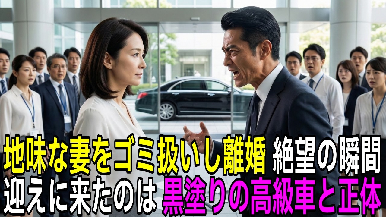 地味な妻をゴミ扱いし離婚したエリート夫、直後に黒塗りの高級車が迎えに来て正体が判明「まさかあの時の…」全てを失う末路に絶句