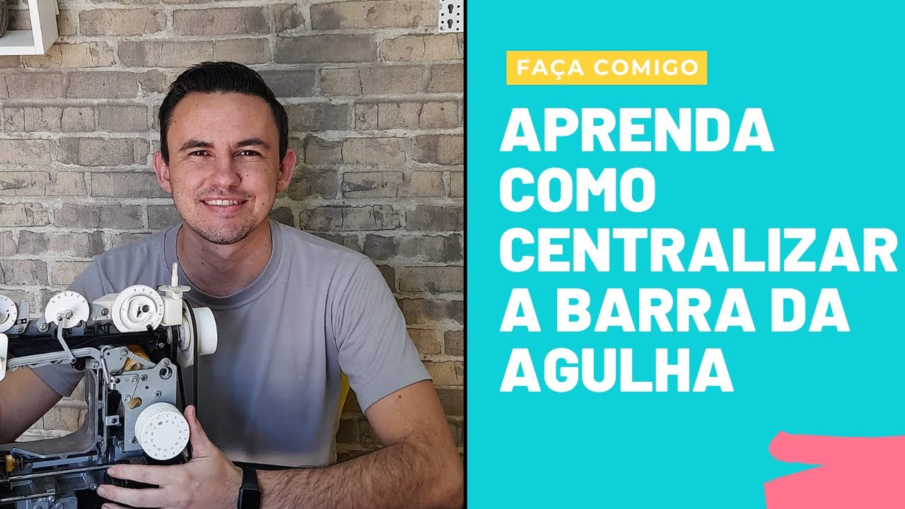 Centralizando a barra da agulha da máquina de costura