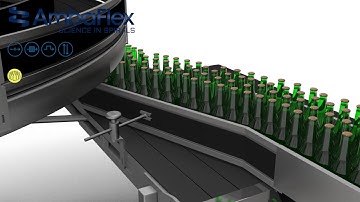 AmbaFlex Spiral Conveyor SVm Glass bottles upwards