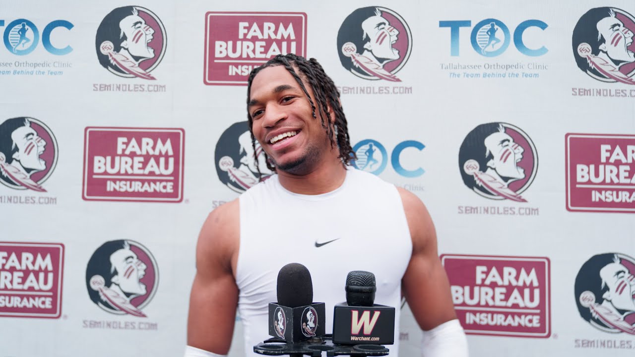 Image related to FSU Football | Azareye'h Thomas on why he switched to 8, & taking the next time as a leader