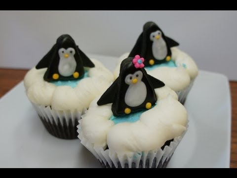 Penguin Cupcakes - Cupcake decorating - Penguin Cupcakes - Cupcake decorating