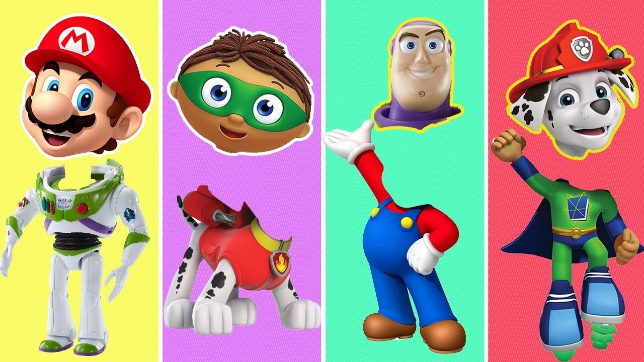 ryder, skye, super mario, toy story, wrong heads toy story buzz lightyear, wrong...