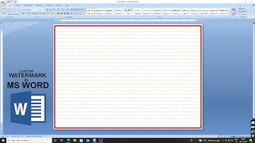 How to make certificate watermark in ms word