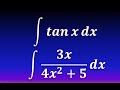 27. Integral de tangente, y de fracción algebraica (dv/v)