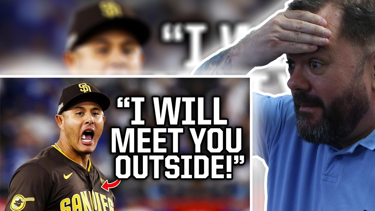 BRITS react to Manny Machado throws ball at Dodgers dugout and fans throw trash at the Padres