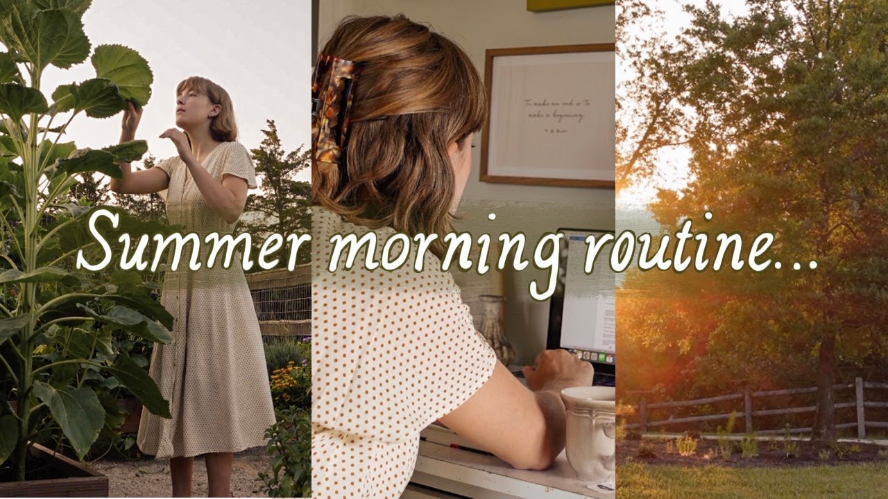 My Summer Morning (& Writing) Routine || a glimpse into my cottagecore life 🍓