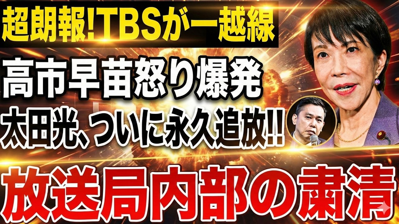 【超緊急】TBS暴走で高市激怒！！！三百十二議席が下した審判