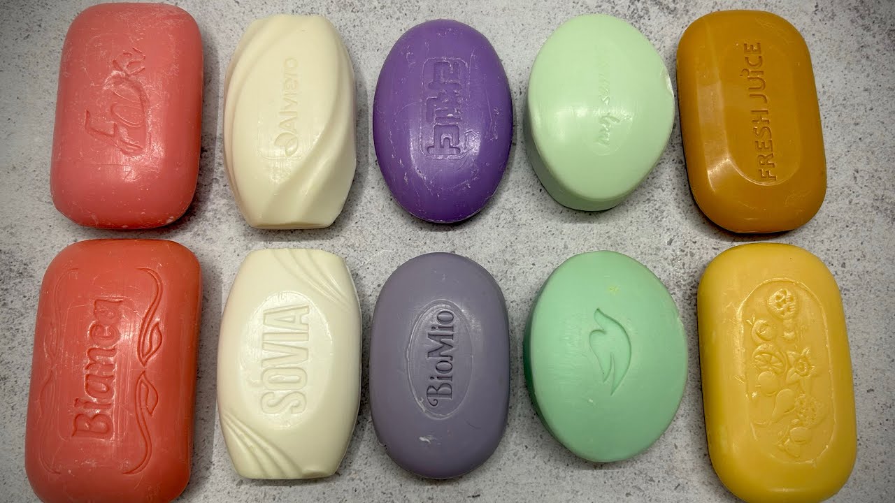 Dry soap cutting 🩷🤍💜🩵🧡/ Резка сухого мыла «Мыльные братья» / ASMR