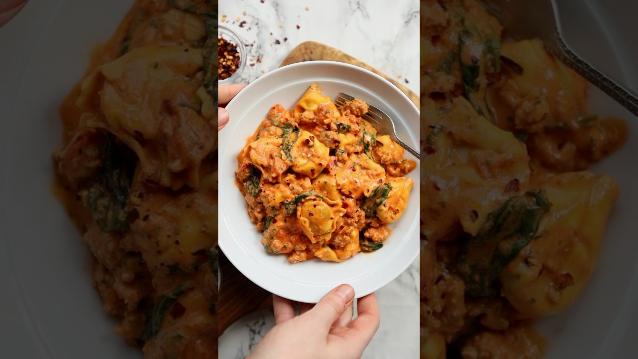 One Pot Spicy Sausage Tortellini