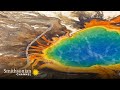 view How the Grand Prismatic Spring Gets Its Kaleidoscopic Colors 🌈 Aerial America | Smithsonian Channel digital asset number 1