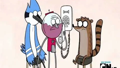 Regular Show - Benson Rips A Phone Out Of The Wall