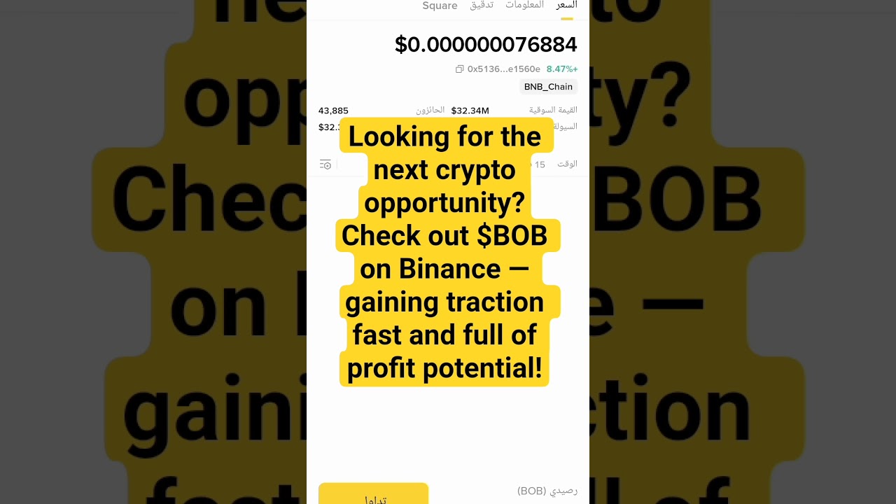 Looking for the next crypto opportunity?Check out $BOB 