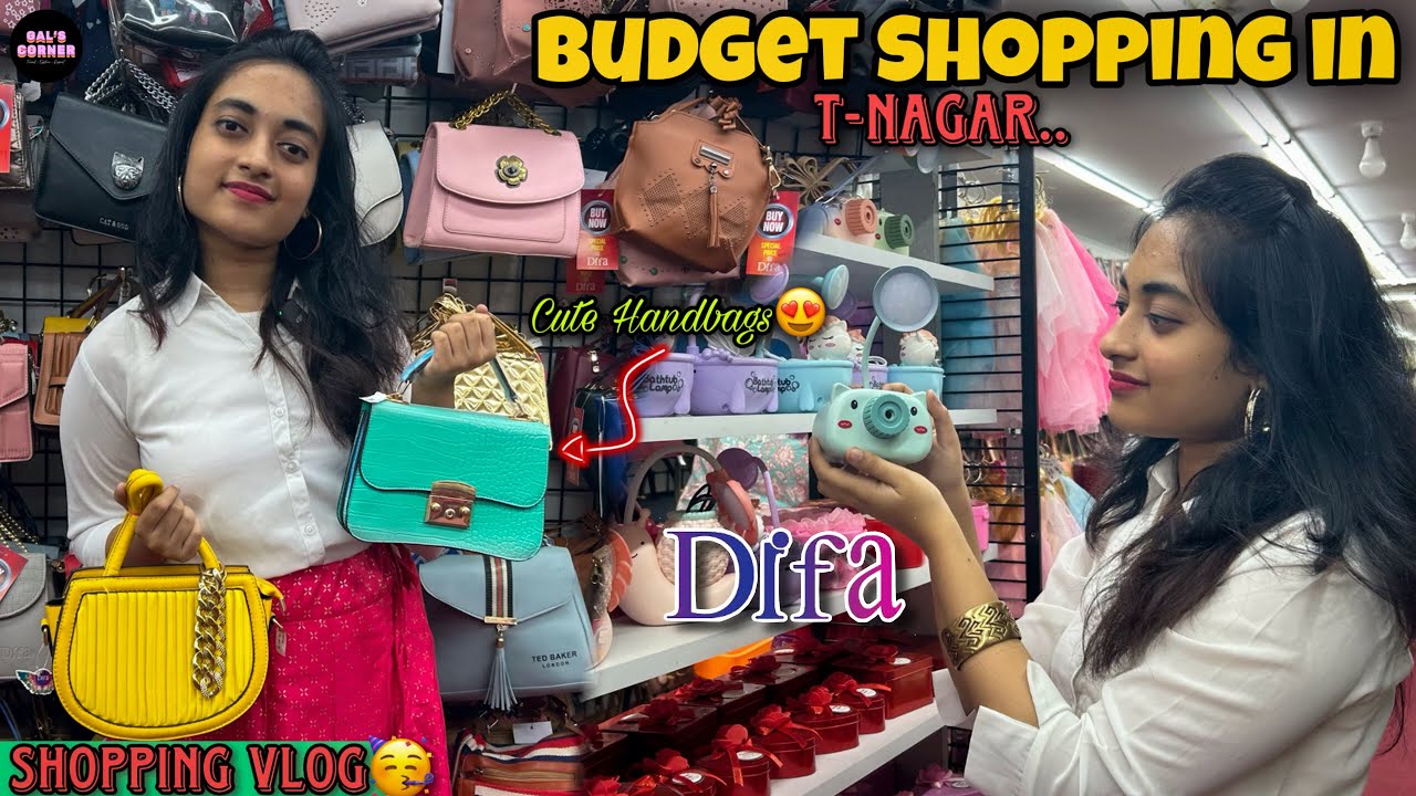 Budget Shopping in TNagar💢 Difa🤩 Gal’s Corner YouTube