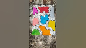 Easy Zentangle Art ❤️💙 #illusionart #doodleart #zentangle #zen #doodle