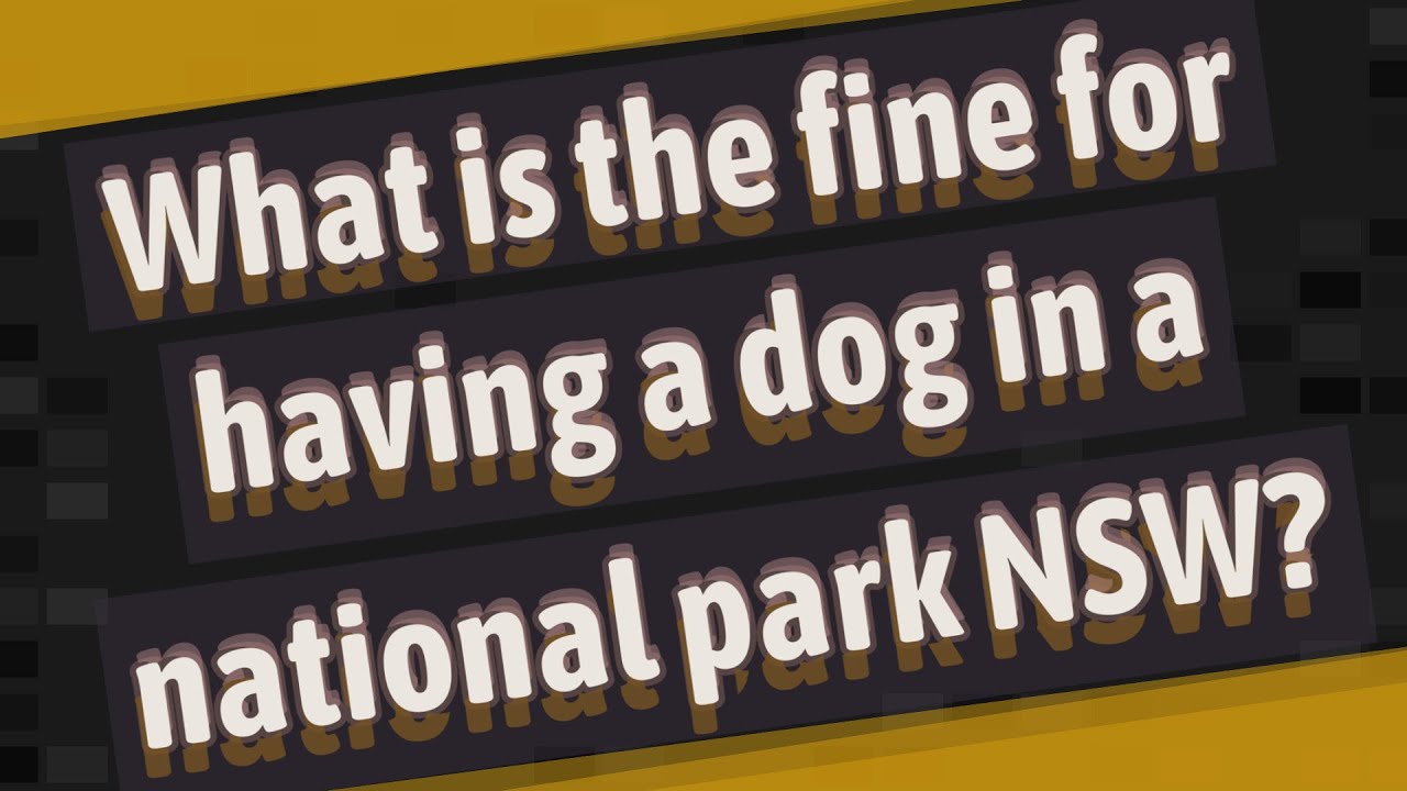 are dogs allowed in national parks nsw