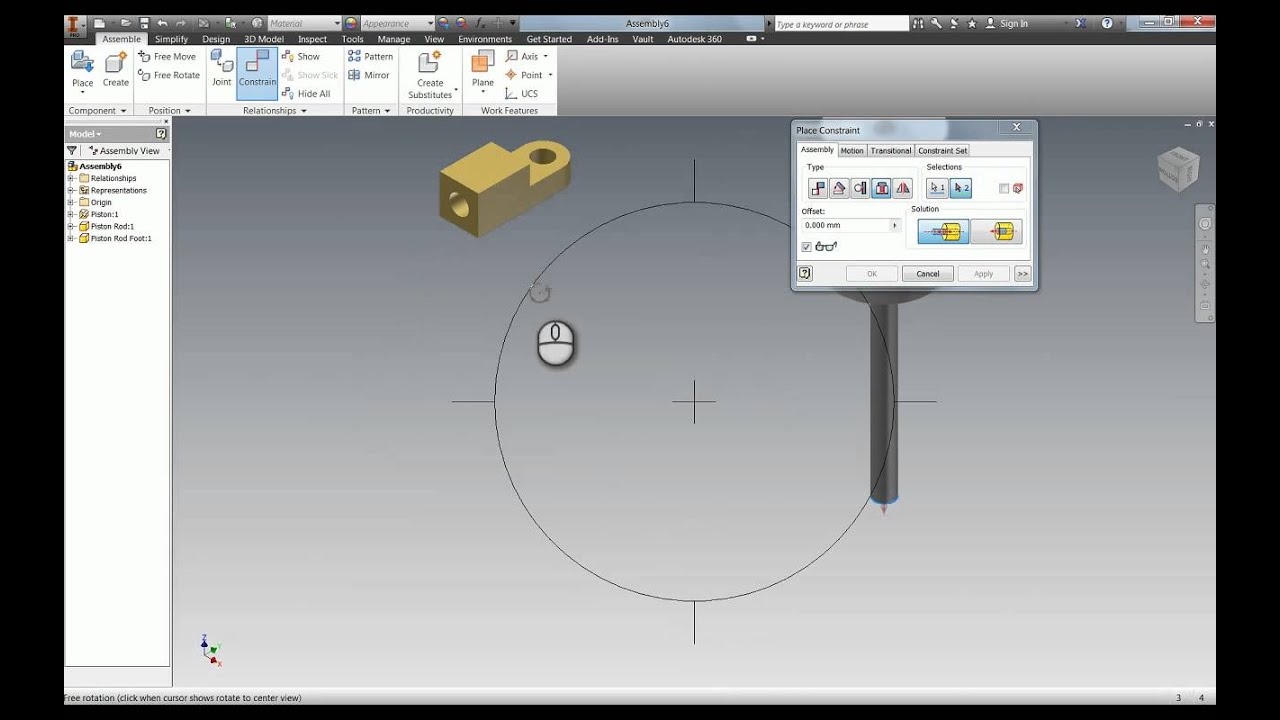 Task 2: Creating Piston Sub Assembly   Boxer Engine