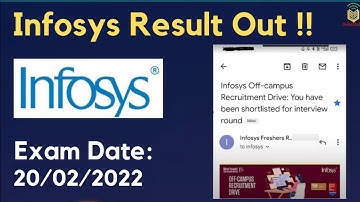 Infosys Result Out | Infosys Written Result Out | Exam Date: 20/02/2022 | Check Mail