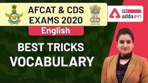 Best tricks | Vocabulary | English | AFCAT & CDS Exams Preparation 2020