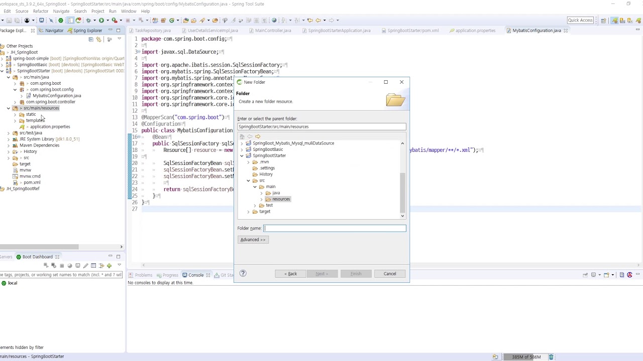 0004_01_SpringBoot Mybatis 연동 - YouTube