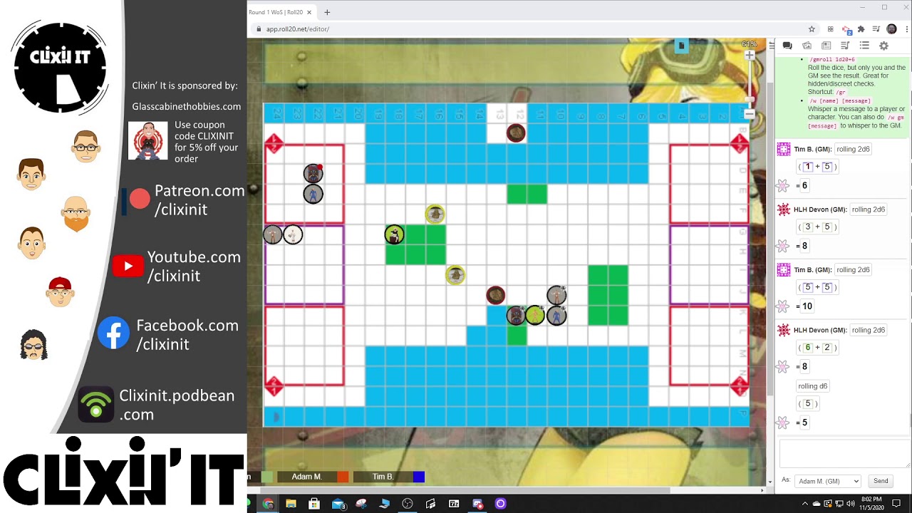 Clixin' It: Heroclix Sets Appeal Tournament-Round 1 Devon A. vs. Tim B