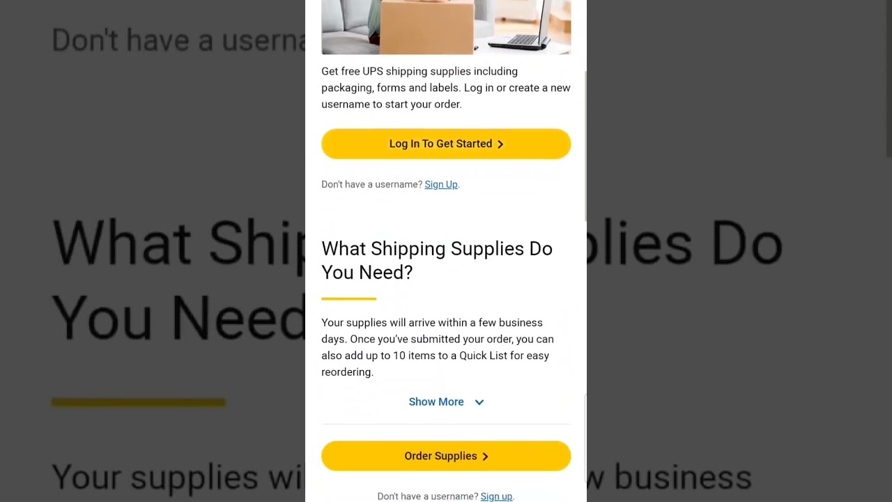 Ups order supplies best sale