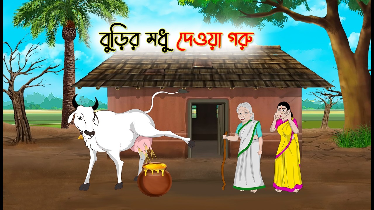 বুড়ির মধু দেয়া গরু | Bengali Moral Stories Cartoon | Bangla Golpo | Thakumar Jhuli