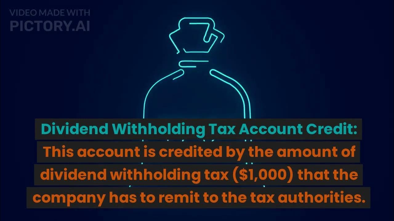 Dividend On Withholding Tax Accounting Treatment, Journal Entry YouTube