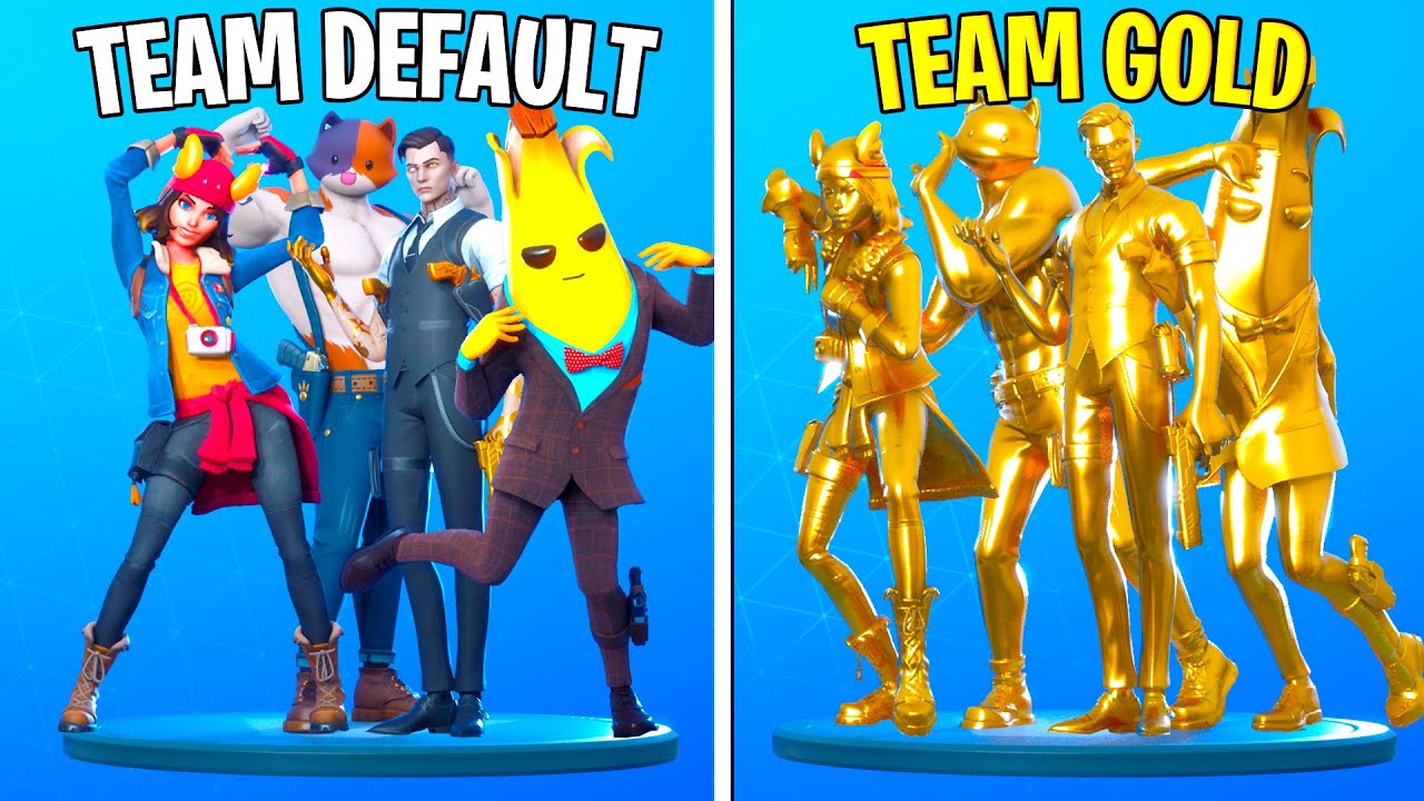 Fortnite Team Gold vs Team Default [Best Dances & Emotes ...