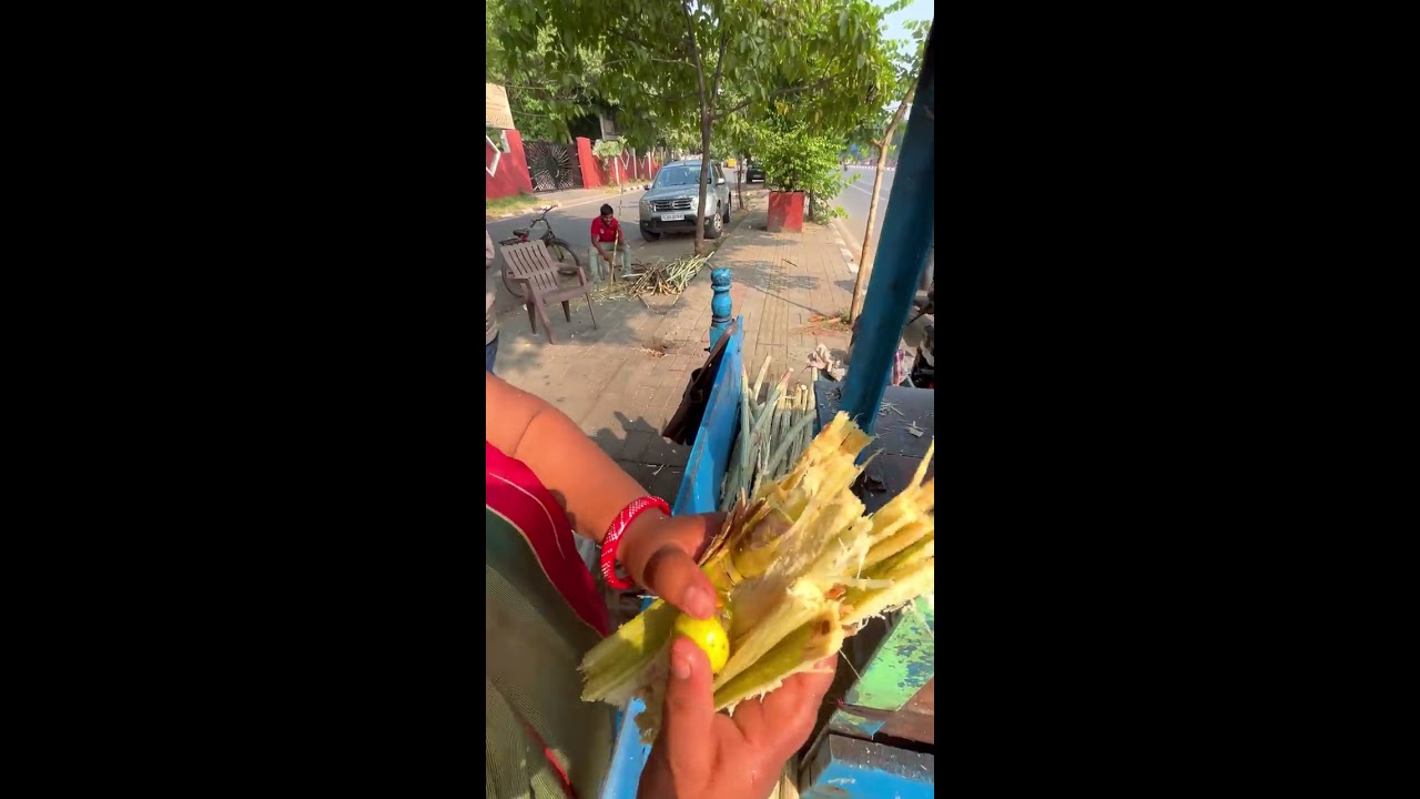 Indian Lady making Sugarcane Juice  #shorts