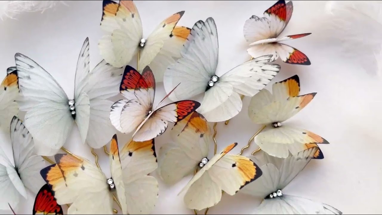 3D Silk Butterfly Hair clips