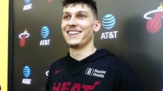 Tyler Herro Talks Miami Heat Road Trip, Facing Steph Curry and Warriors, Kevin Love's Potty Mouth