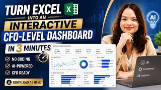 Turn Excel into an Interactive CFO-Level Dashboard in 3 Minutes | AI For Finance & Accounting