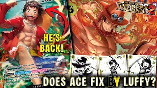 картинка: Эйс, возможно, только что починил Луффи... | One Piece TCG PRB02