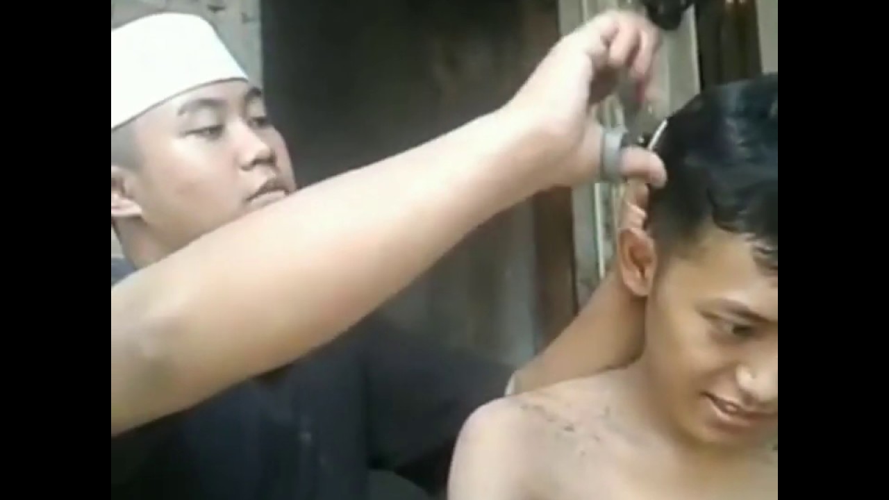  Tutorial  memotong rambut  ala anak  pondok YouTube