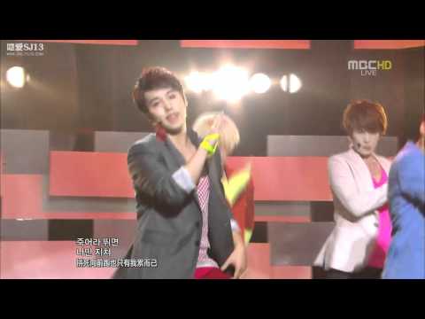 [唯愛SJ13]110806.MBC.MusicCore.SuperJunior.Comeback Stage - Superman+Mr.Simple[特效中字]