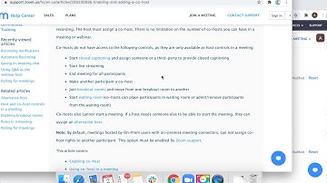 How to make a co host in Zoom?