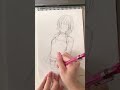 ウルフカット女子描いてみた　#イラスト #イラストメイキング #アナログイラスト