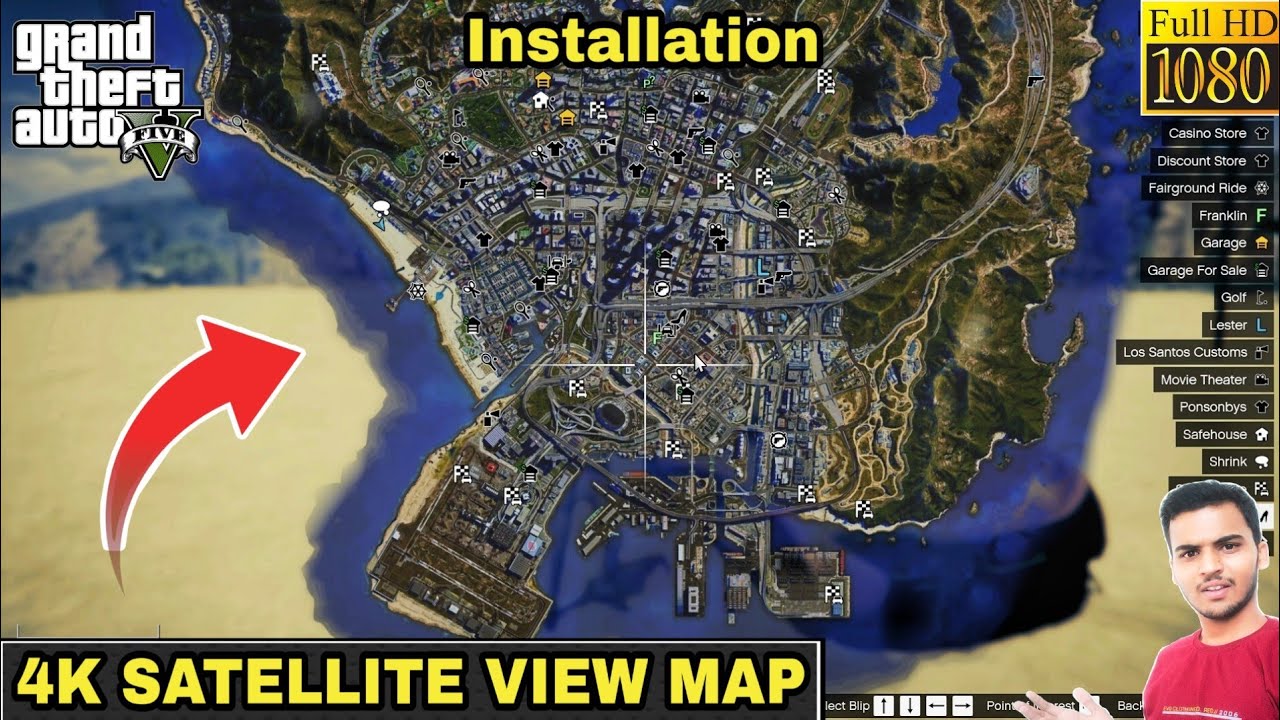 4K Satellite View Map bundled with radar mod & zoom script. 