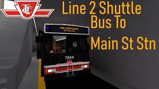 TTC ROBLOX | LINE 2 SHUTTLE BUS WESTBOUND
