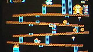 Donkey Kong with rarely seen intro screen on Atari XEGS