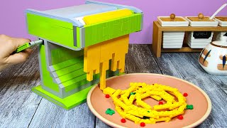 Homemade PASTA with a LEGO Pasta Machine | Lego Cooking Food ASMR