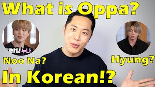 Perfect Summary Of Oppa, Noo Na, Hyung And Unnie Learn Korean With Bts
