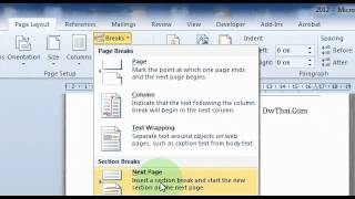 การสร้างเลขหน้า MS Word เลข 1 เริ่มหน้าที่ 3